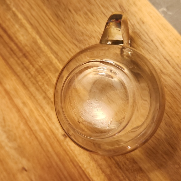 Mini clear pitcher 4in high 3 in tall little carafe. with spout and handle. - Picture 3 of 3